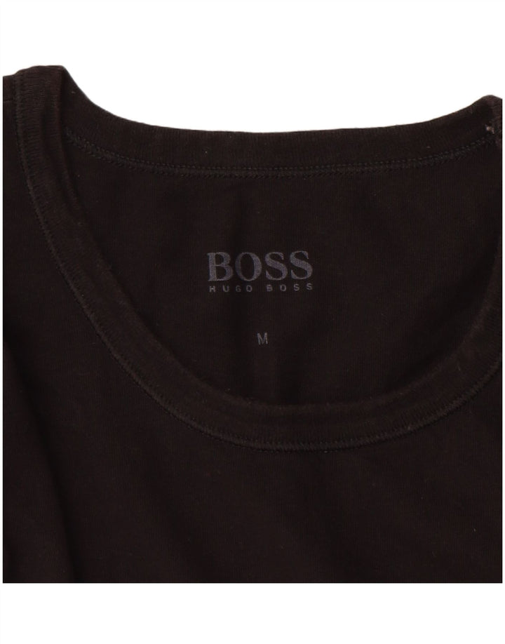 Ανδρικό T-Shirt Hugo Boss Τοπ μεσαίο μαύρο βαμβακερό