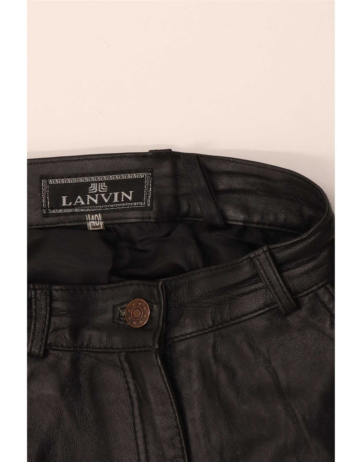 Lanvin Γυναικείο Δερμάτινο Παντελόνι IT 40 Small W28 L27 Μαύρο
