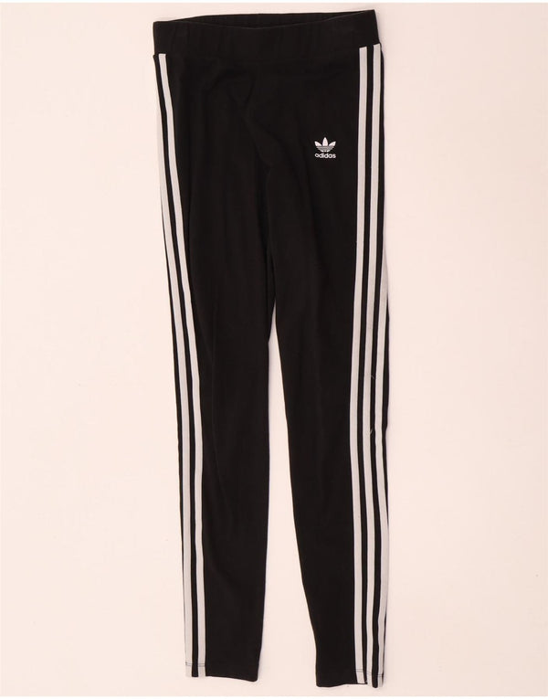 Γυναικείο κολάν Adidas UK 10 Small μαύρο βαμβακερό