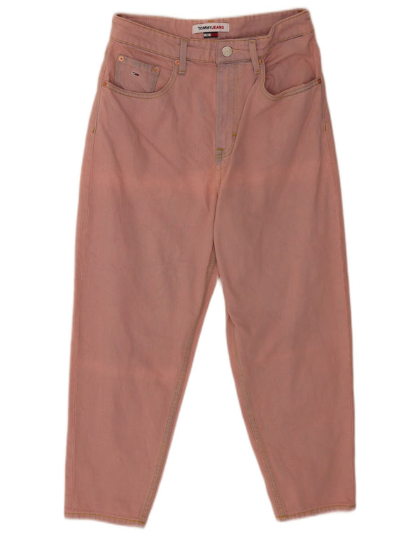 Tommy Hilfiger Γυναικεία Acid Wash Ψηλόροφο Cropped Jeans W30 L23 Pink Cotton