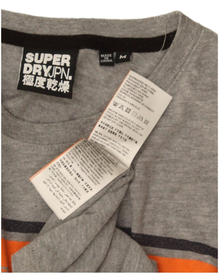 Ανδρικό γραφικό μπλουζάκι Superdry Top Medium Grey Colourblock Βαμβακερό