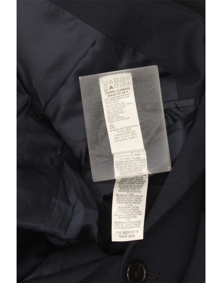 Marks & Spencer Ανδρικό μπουφάν σακάκι με 2 κουμπιά UK 44 XL Navy Blue Polyester