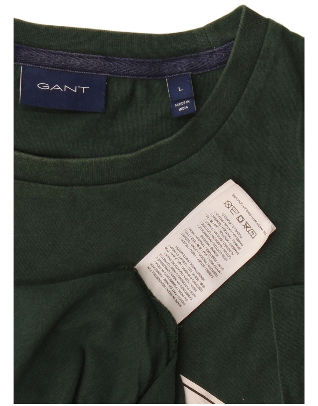 Ανδρικό γραφικό T-Shirt Gant Top μεγάλο πράσινο βαμβακερό