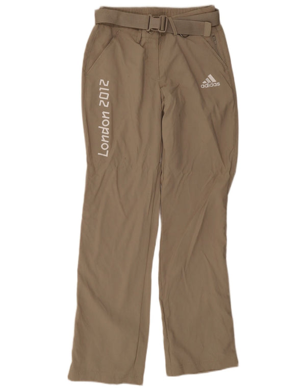 Γυναικείο ίσιο casual παντελόνι Adidas 8 Small W26 L30 Khaki
