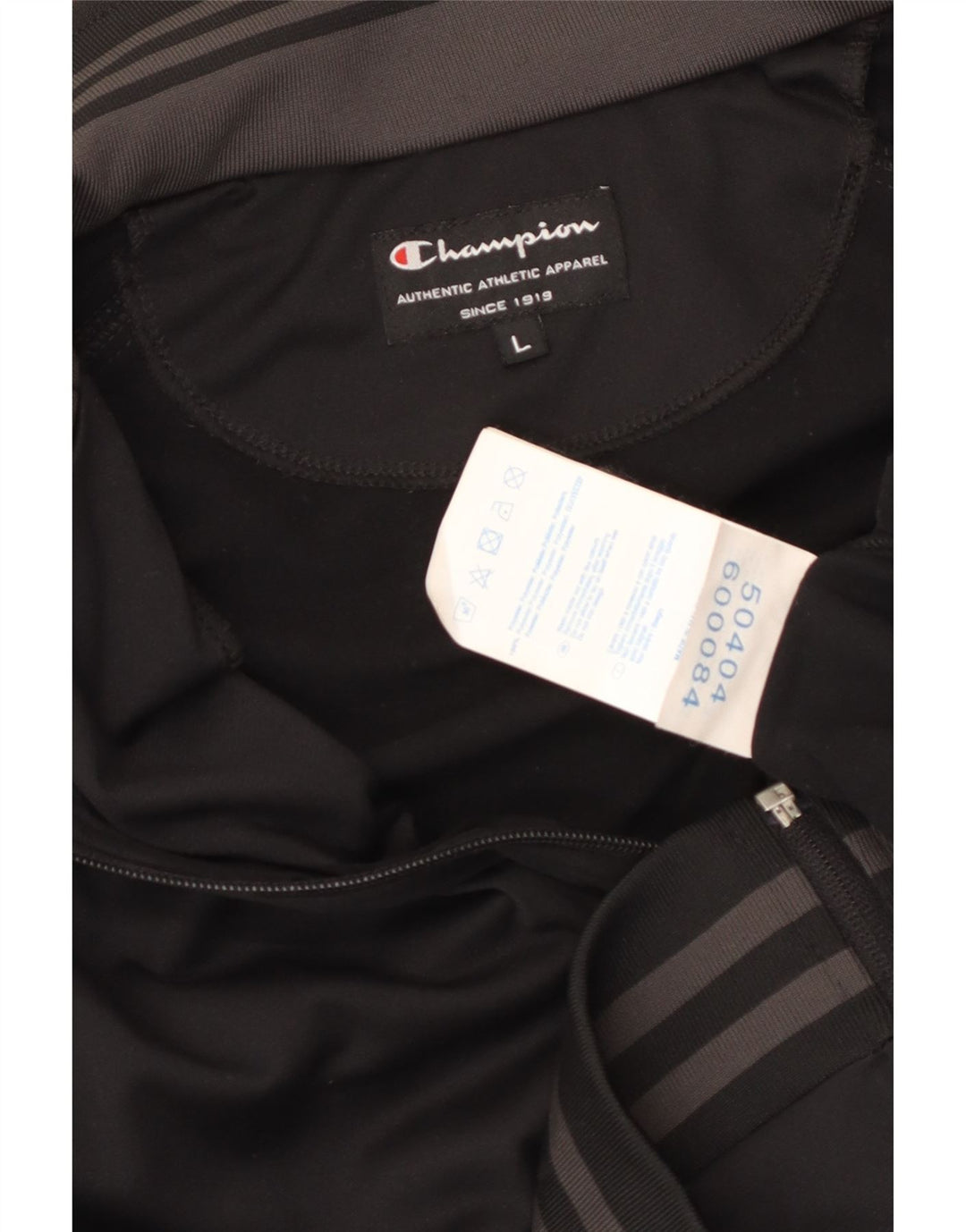 Ανδρική αθλητική φόρμα CHAMPION Μπουφάν με μεγάλο μαύρο πολυεστέρα