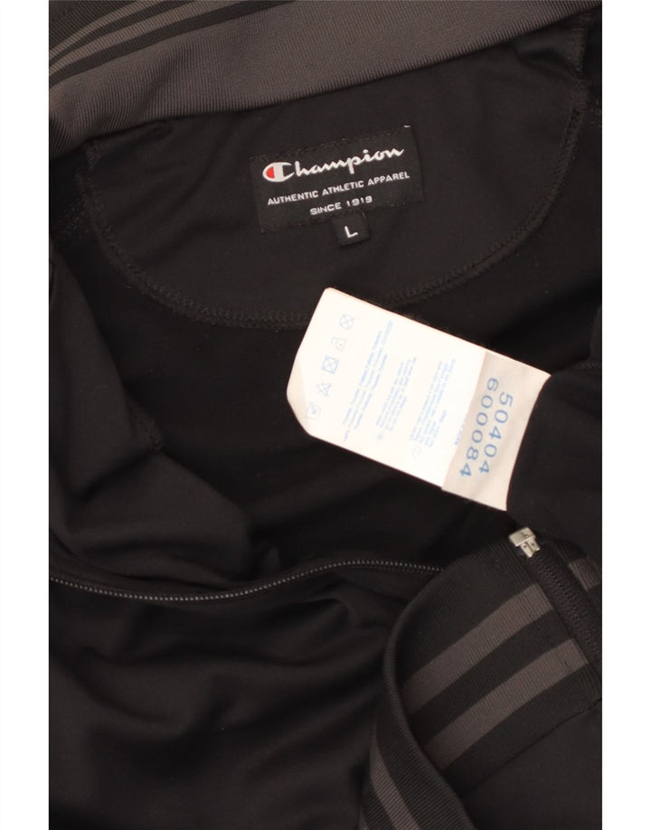 Ανδρική αθλητική φόρμα CHAMPION Μπουφάν με μεγάλο μαύρο πολυεστέρα