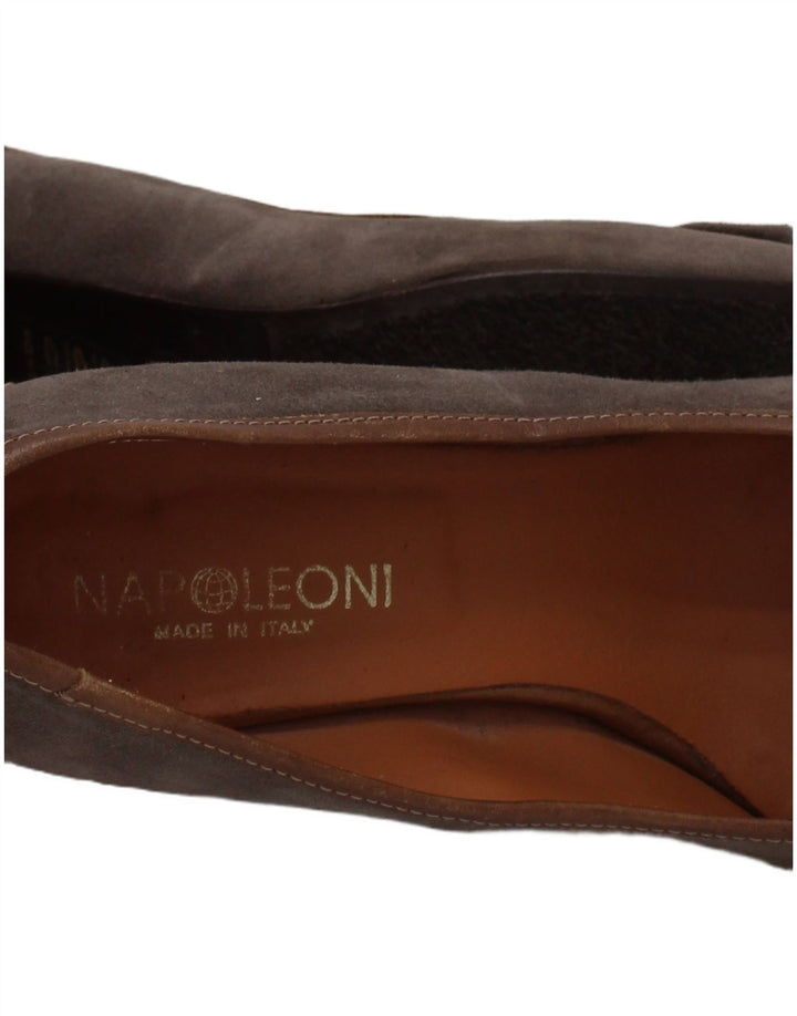 Napoleoni γυναικείες γόβες αντλίας σουέτ UK Size 5 Γκρι δέρμα
