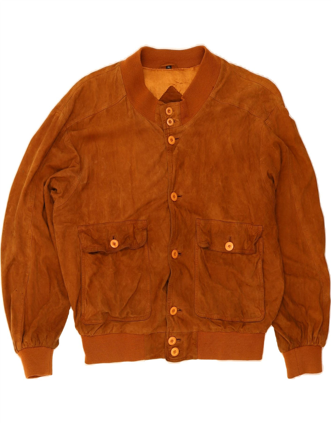 BOMB BOOGIE Mens Suede Bomber Jacket UK 42 XL Brown Leather Vintage Bomb Boogie and Second-Hand Bomb Boogie from Messina Hembry 