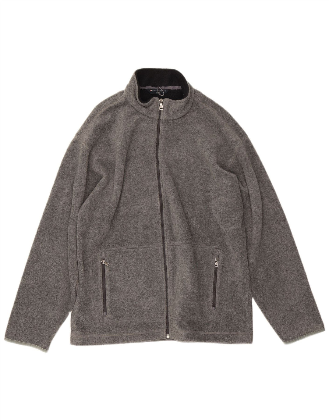 Marks & Spencer Ανδρικό Μπουφάν Μπλε Harbor Fleece UK 38 Medium Grey Polyester