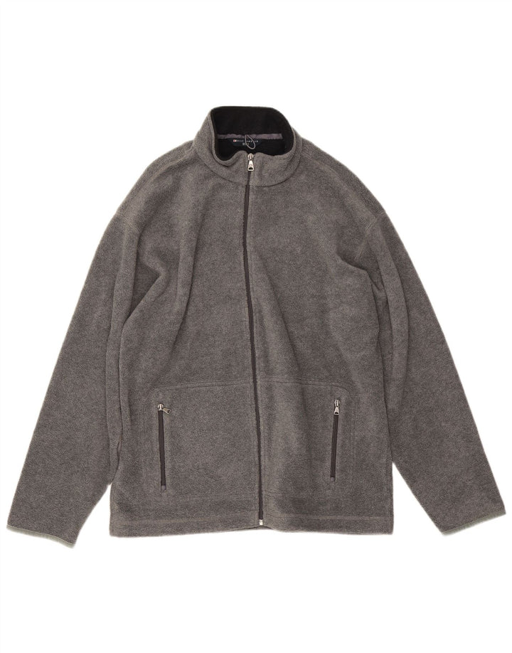 Marks & Spencer Ανδρικό Μπουφάν Μπλε Harbor Fleece UK 38 Medium Grey Polyester