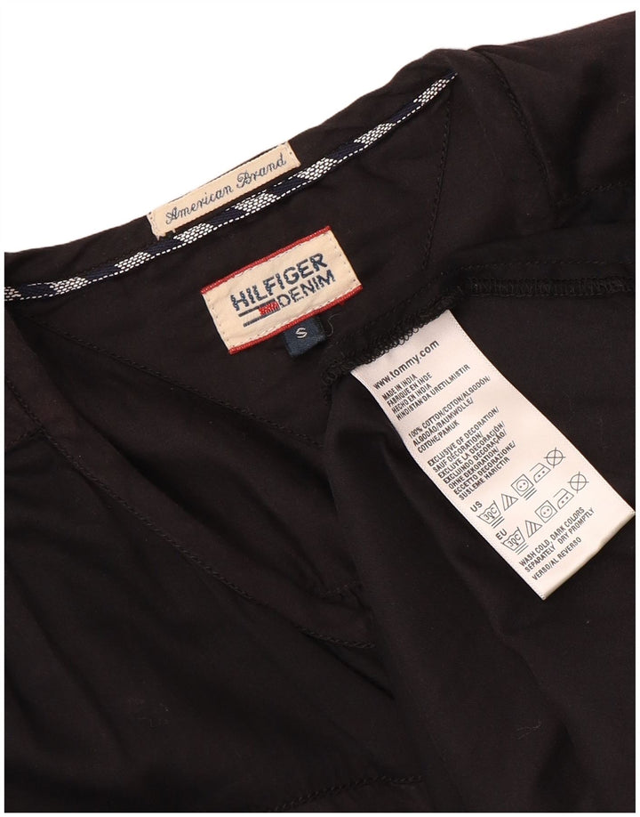 Tommy Hilfiger Γυναικείο πουκάμισο Oversized UK 10 Small μαύρο βαμβακερό