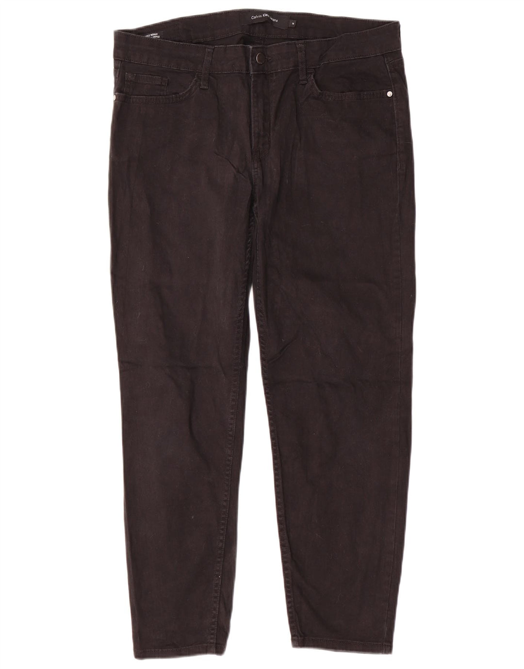 Γυναικείο Skinny Casual Παντελόνι CALVIN KLEIN US 14 XL W34 L26 μαύρο βαμβακερό