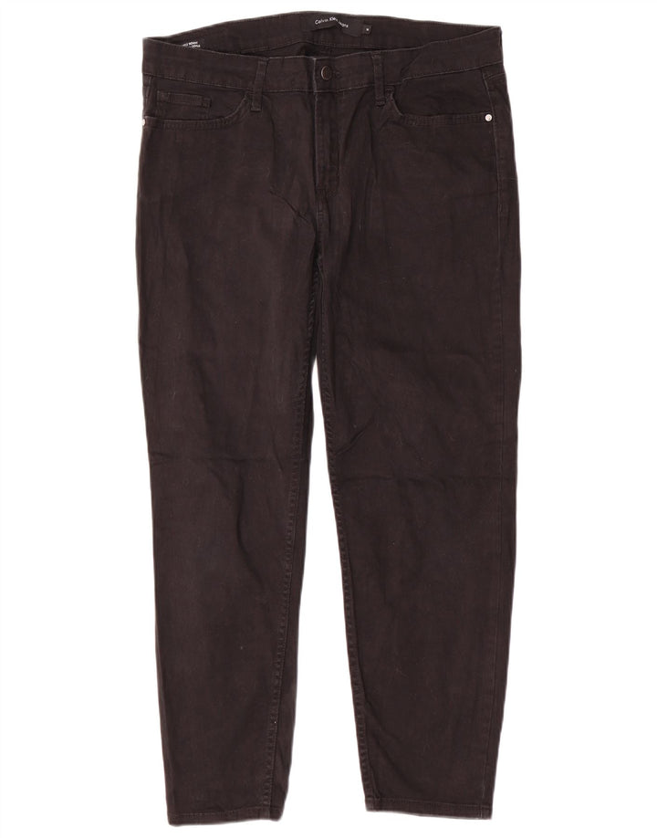 Γυναικείο Skinny Casual Παντελόνι CALVIN KLEIN US 14 XL W34 L26 μαύρο βαμβακερό