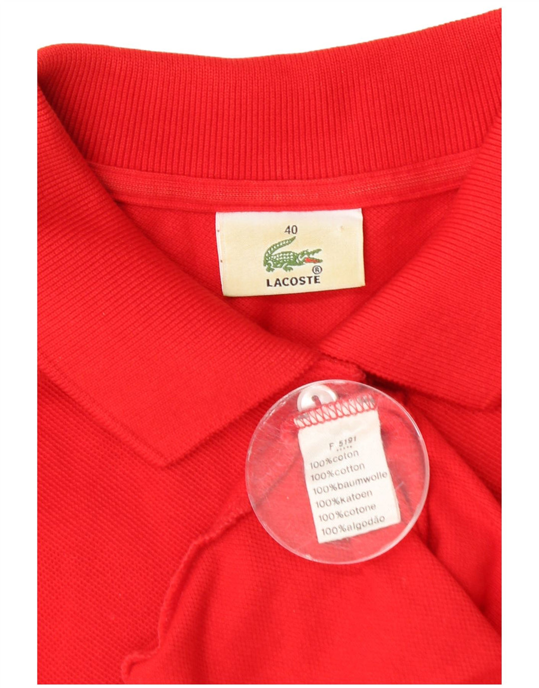 Γυναικείο πουκάμισο Polo Lacoste Νούμερο 40 Μεσαίο κόκκινο βαμβακερό