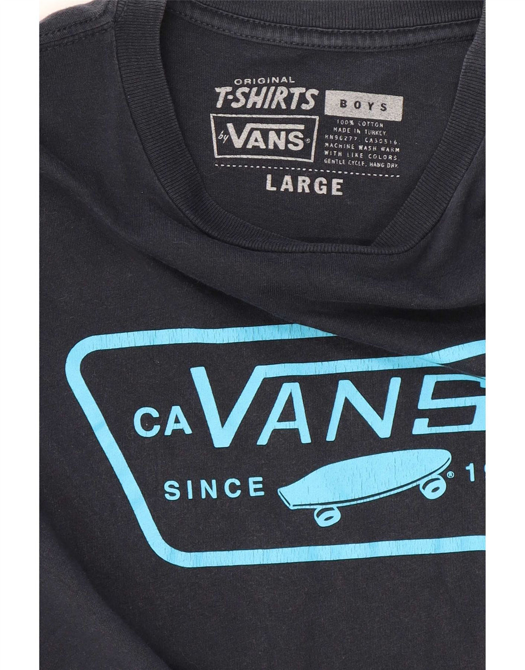 Vans Boys Graphic T-Shirt Top 12-13 Years Large Navy Blue