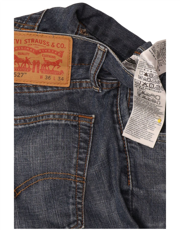 Levi's Mens 527 Bootcut Jeans W36 L34 Navy Blue Cotton