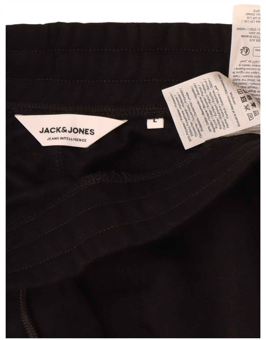 Jack & Jones Ανδρική αθλητική φόρμα παντελόνι Joggers μεγάλο μαύρο πολυεστέρα