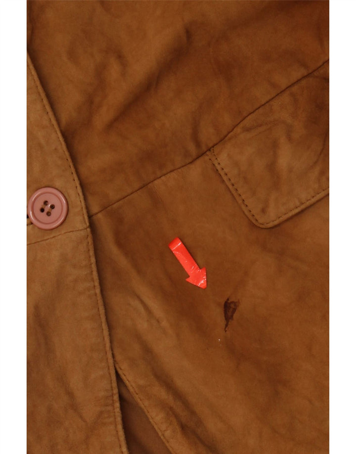 Conbipel Γυναικείο Ελεύθερο Μπουφάν Heron Suede IT 46 Δερμάτινο μεγάλο καφέ