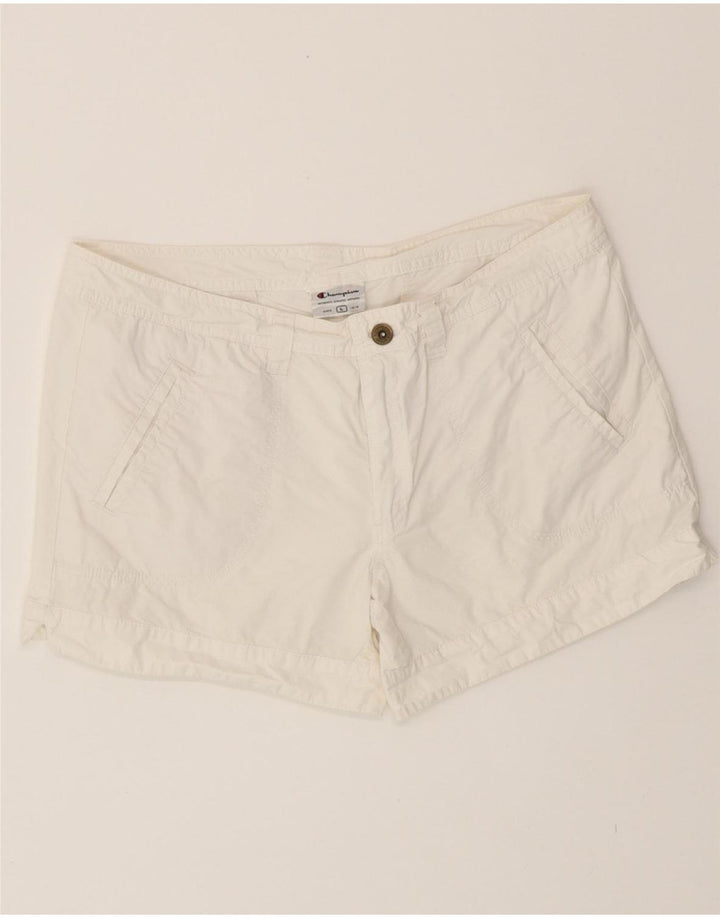 CHAMPION Womens Casual Shorts Large W34  White Cotton Vintage Champion and Second-Hand Champion from Messina Hembry 
