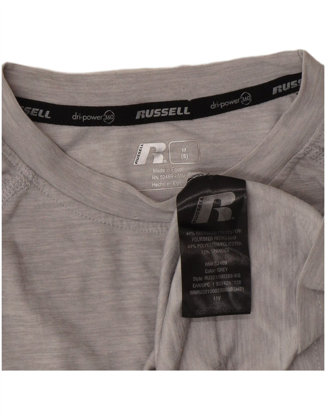Russell Athletic Boys Dri-Power Μπλουζάκι μακρυμάνικο 7-8 ετών Μεσαίο γκρι
