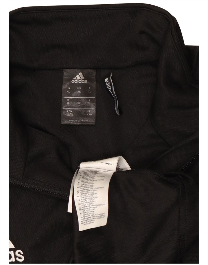 Adidas Ανδρική φόρμα πουλόβερ με φερμουάρ Climalite Top XL Μαύρο Πολυεστέρας