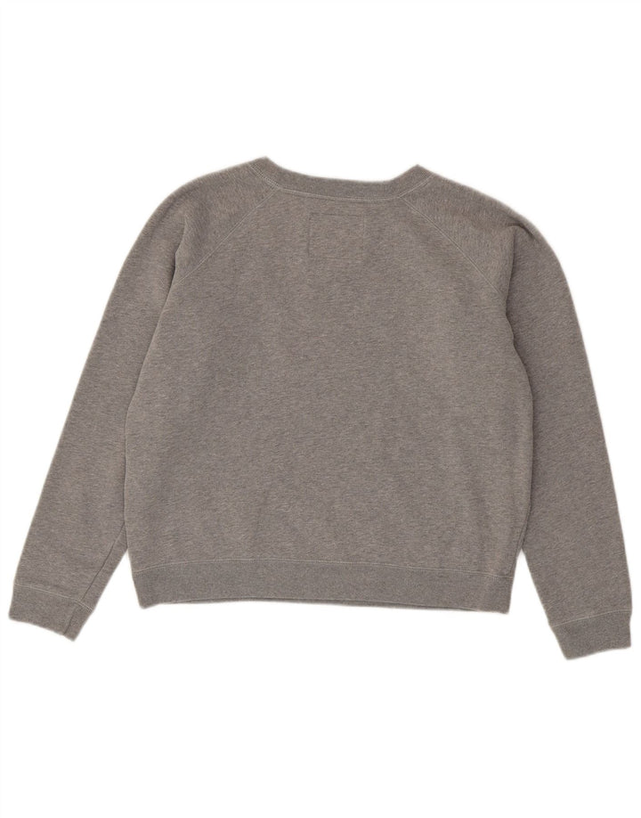 Jack Wills Γυναικείο φούτερ μεγάλου μεγέθους Jumper UK 10 Small Grey Cotton