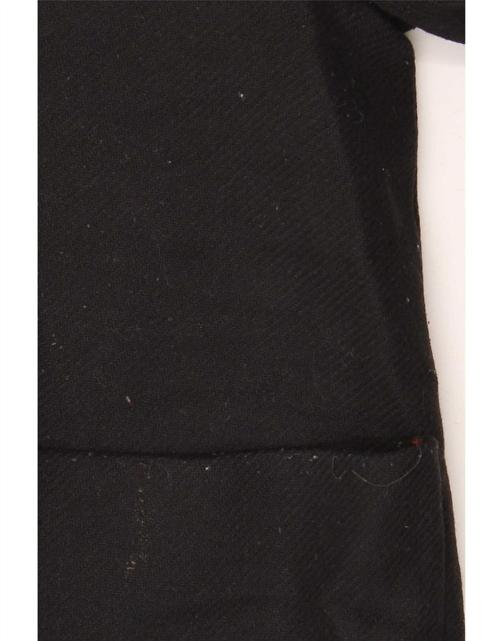 Zara Γυναικείο Πανωφόρι με Κουκούλα UK 10 Small Black Wool