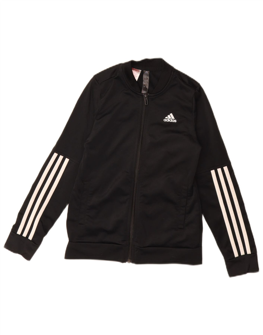 ADIDAS Girls Primegreen αθλητική φόρμα Top Jacket 9-10 Years Black Polyester
