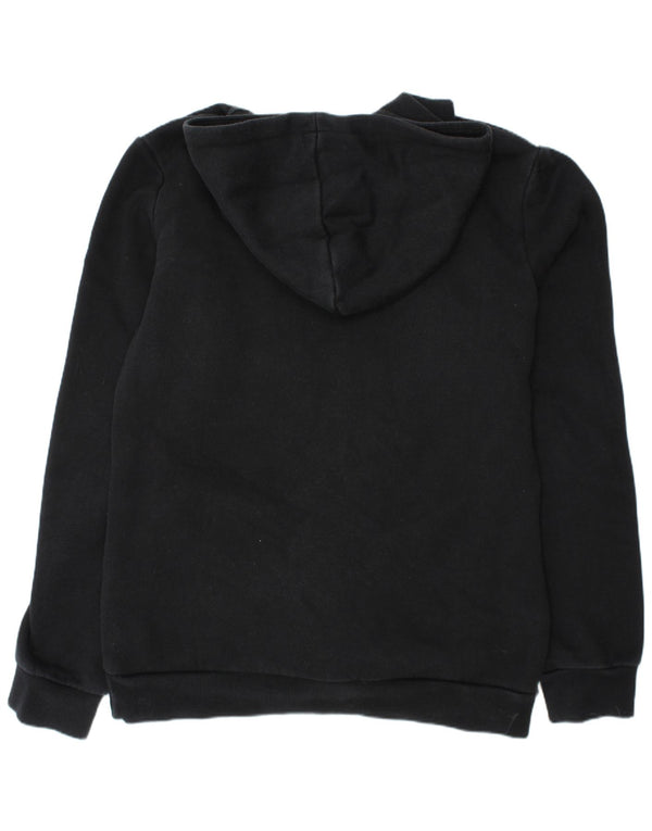 Puma Boys Graphic Hoodie Jumper 13-14 Years Black Cotton