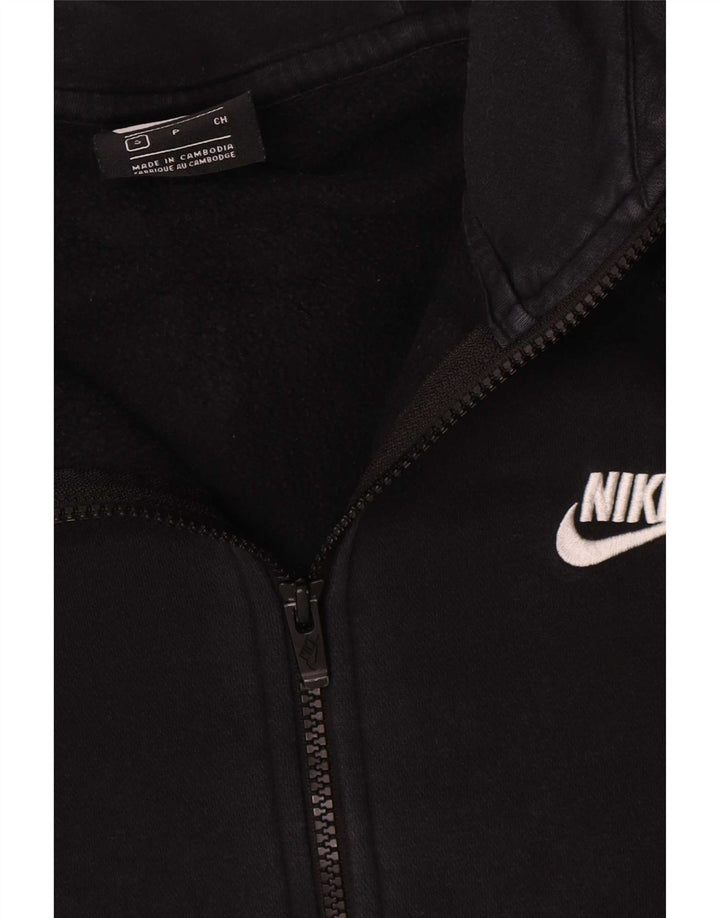 Ανδρικό πουλόβερ Nike με φερμουάρ, μικρό μαύρο βαμβακερό