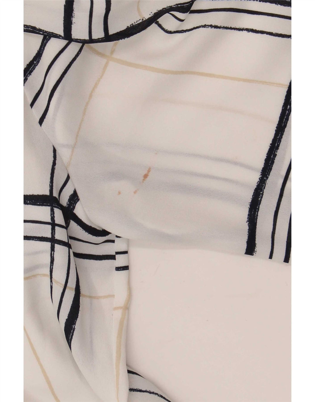 Marks & Spencer Γυναικείο πουκάμισο Oversized UK 10 Small White Plaid Polyester