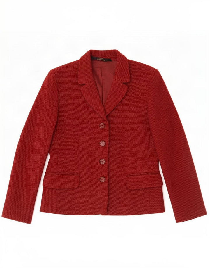 Marks & Spencer Γυναικείο μπουφάν μπλέιζερ με 4 κουμπιά UK 10 Small Burgundy