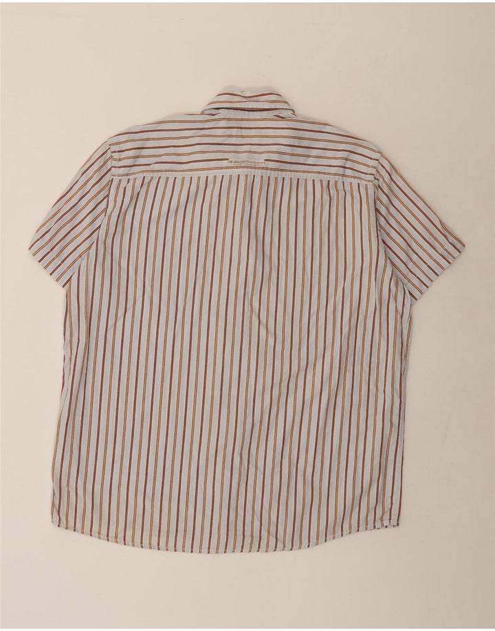 Ανδρικό κοντομάνικο πουκάμισο Camel Active XL Βαμβακερό μπλε ριγέ