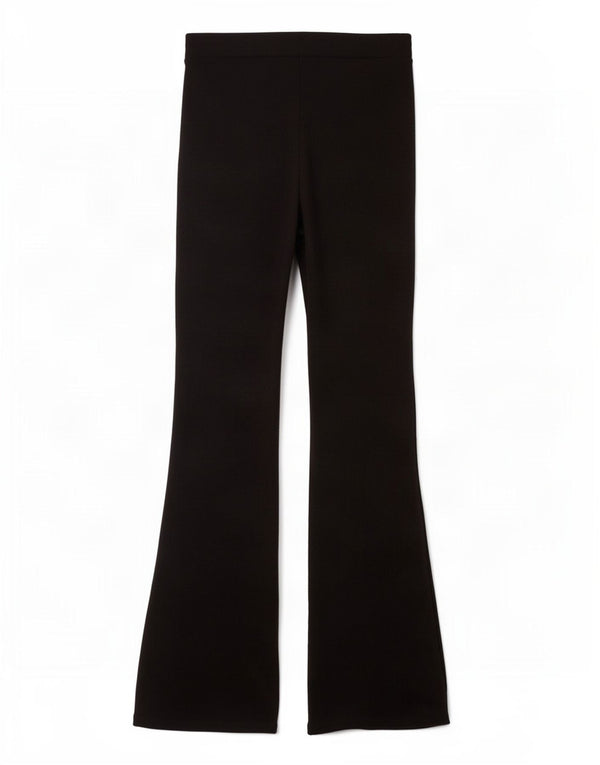 Zara Γυναικεία φόρμα Flare Παντελόνι UK 12 Medium Black Polyester