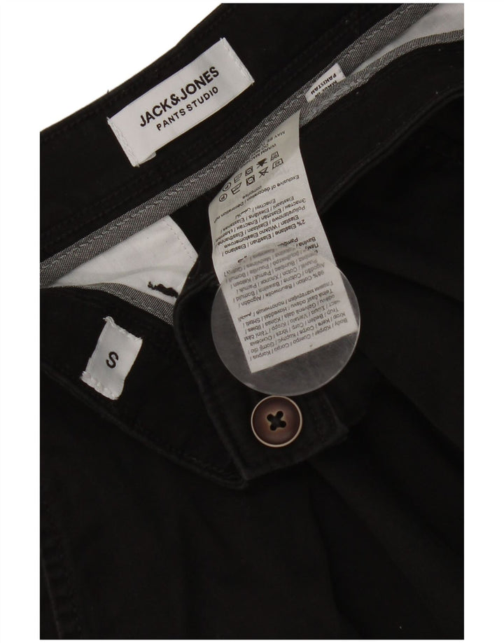 Ανδρικό σορτς Chino Jack & Jones Small W29 μαύρο βαμβακερό