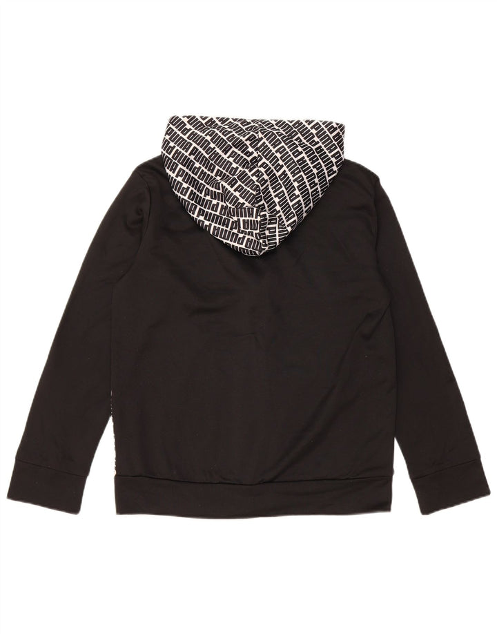 Πουλόβερ PUMA Boys Graphic Zip Hoodie 10-11 ετών Μεσαίο μαύρο πολυεστέρα