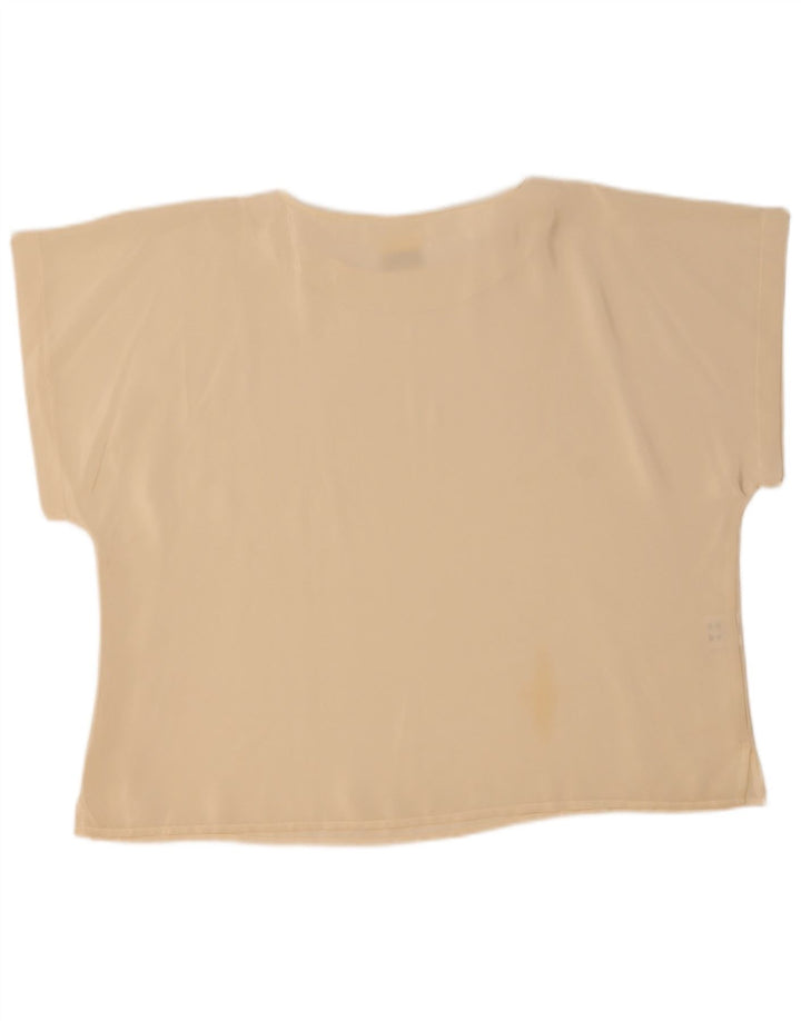 Vintage Γυναικείο T-Shirt Top UK 22 2XL Off White Polyester