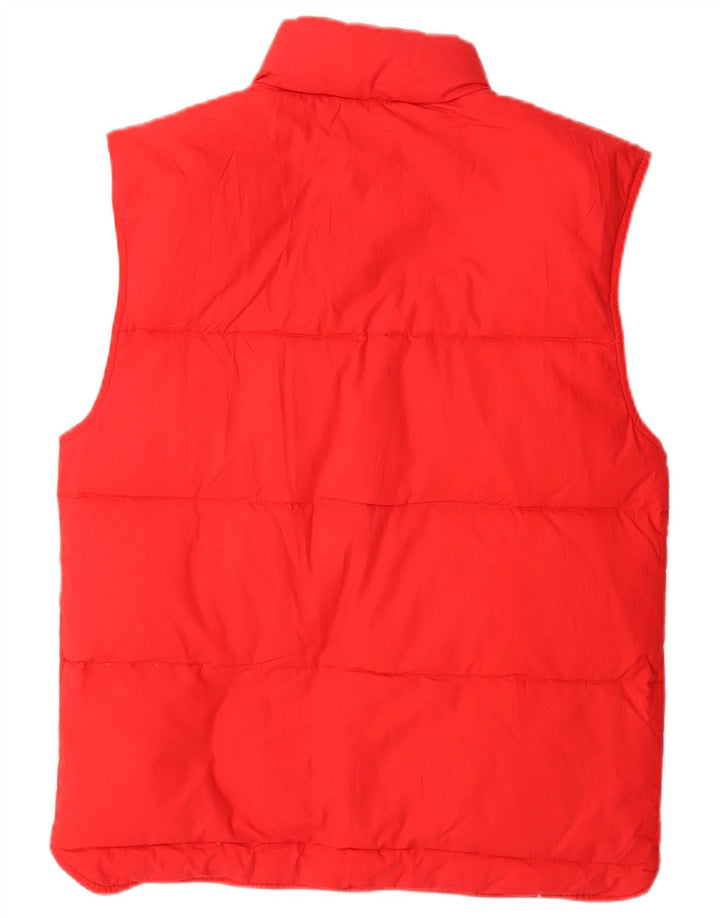 Vintage Ανδρικά Reversible Gilet Gilet UK 38 Medium Red Cotton