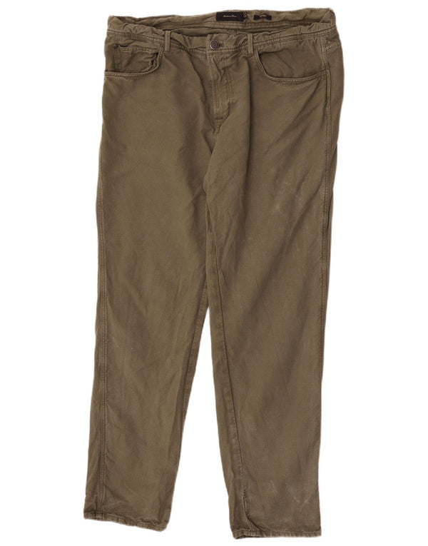 Massimo Dutti Ανδρικό ίσιο casual παντελόνι EU 44 Large W34 L29 Khaki