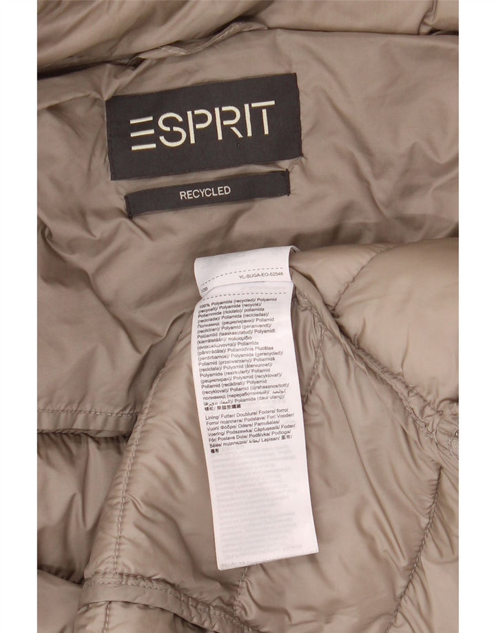 ESPRIT Γυναικείο παλτό με επένδυση UK 10 Small Beige Polyamide