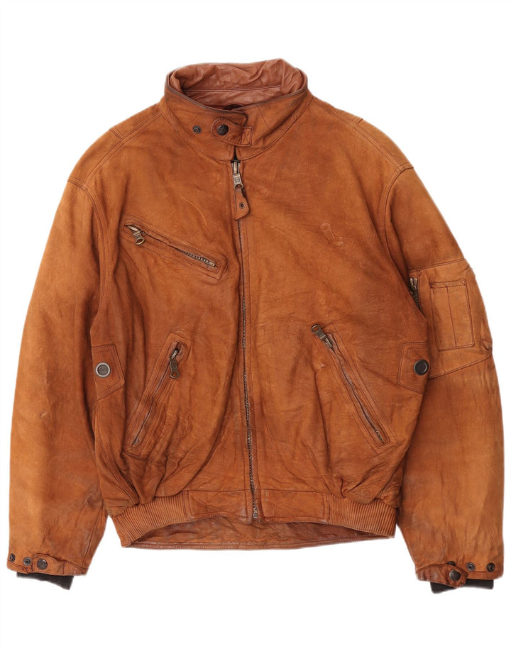 Ανδρικό δερμάτινο μπουφάν Dainese Loose Fit IT 50 Δερμάτινο Μεσαίο Καφέ