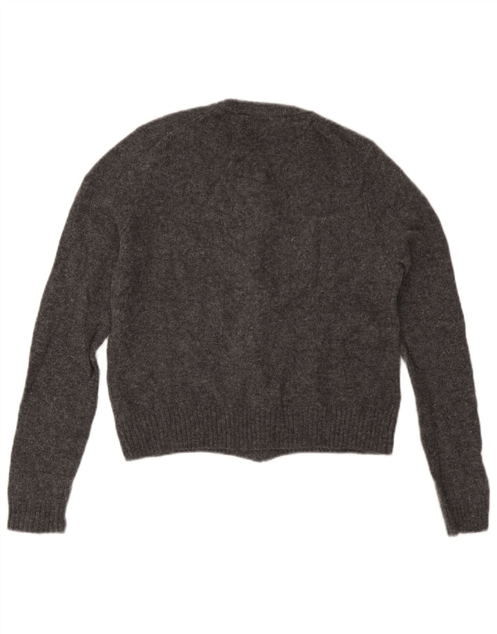Zara Γυναικεία Ζακέτα πουλόβερ UK 10 Small Grey Wool