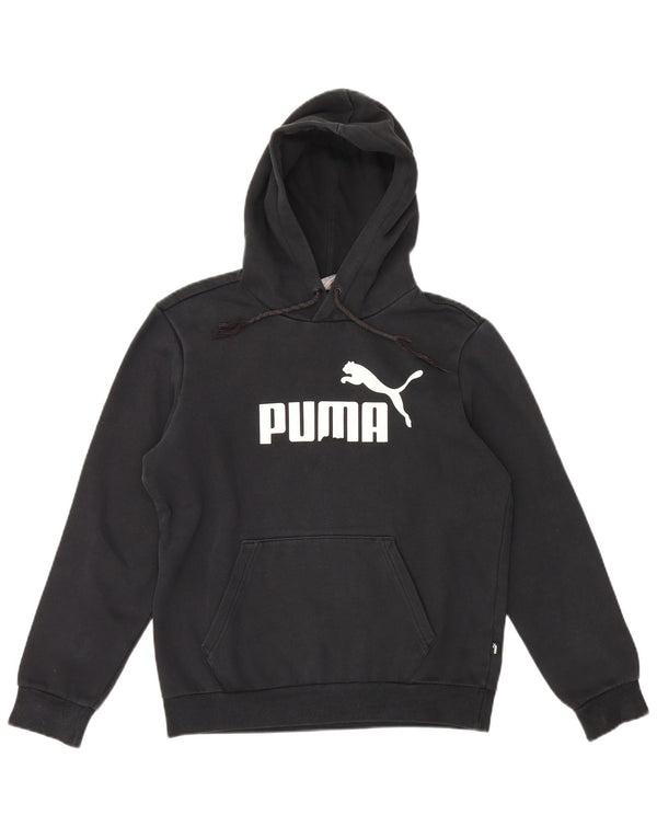 Puma Ανδρικό γραφικό φούτερ με κουκούλα Jumper XS Μαύρο βαμβακερό