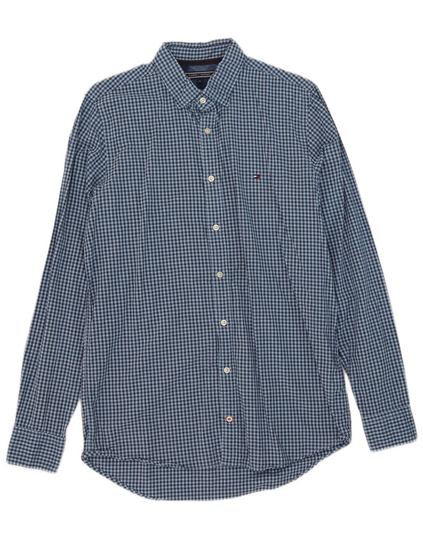 Ανδρικό πουκάμισο Tommy Hilfiger Slim Fit Medium Blue Gingham Cotton