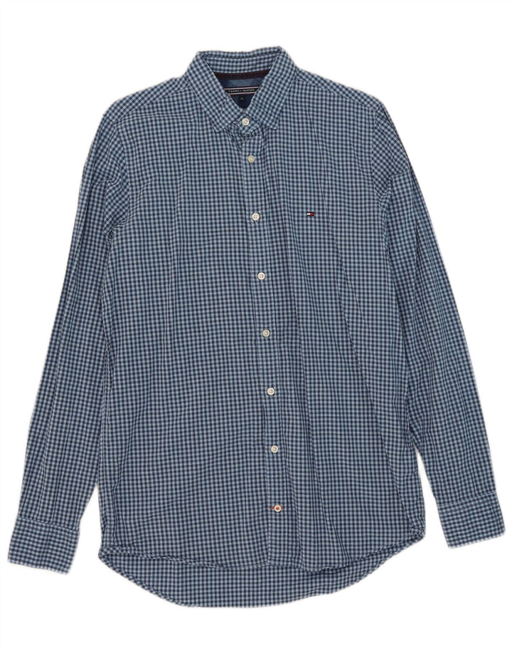 Ανδρικό πουκάμισο Tommy Hilfiger Slim Fit Medium Blue Gingham Cotton