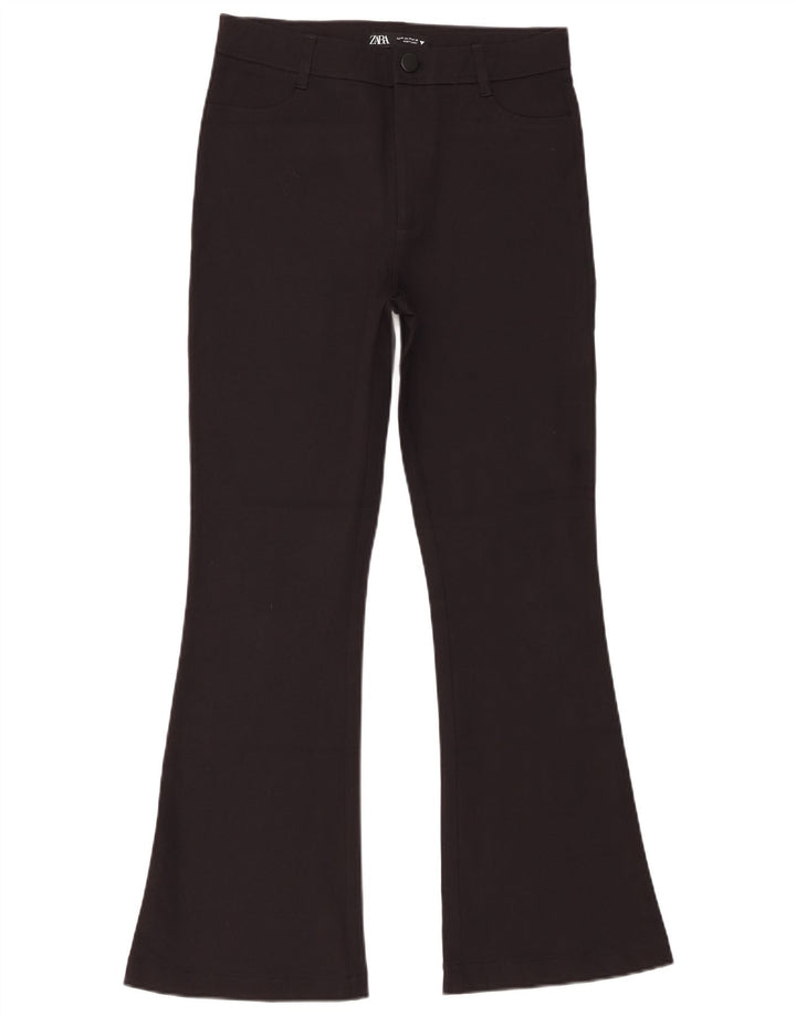 Zara Γυναικείο Flare Casual Παντελόνι Medium W28 L29 Μαύρο