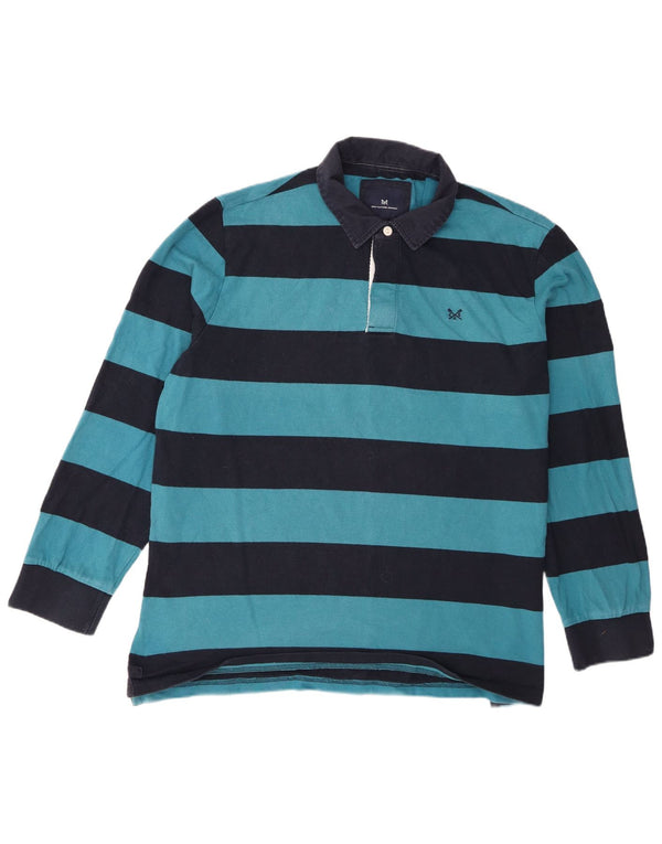 Crew Clothing Ανδρικό μακρυμάνικο μπλουζάκι ράγκμπι πόλο 2XL μπλε ριγέ βαμβακερό