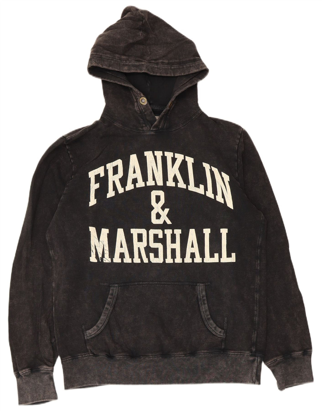 Franklin Marshall Ανδρικό γραφικό κουκούλα, μεσαίο μαύρο βαμβακερό