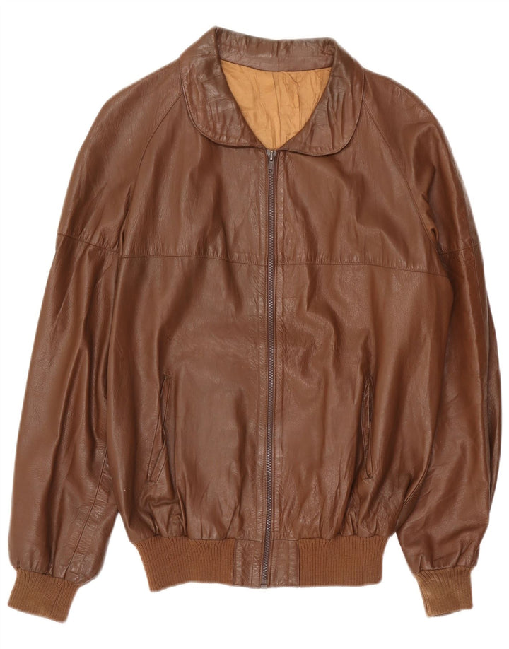 Vintage Ανδρικό Δερμάτινο Μπουφάν UK 38 Μεσαίο Καφέ