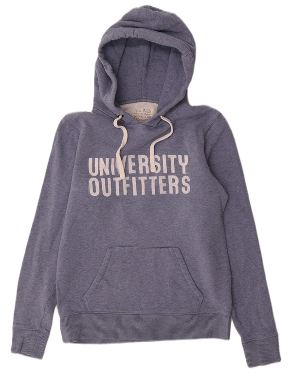 JACK WILLS Γυναικείο Hoodie Jumper UK 12 Medium Navy Blue